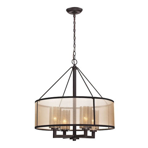 Diffusion 4 Light Chandelier In Oil Rubbed Bronze Ceiling Elk Lighting 
