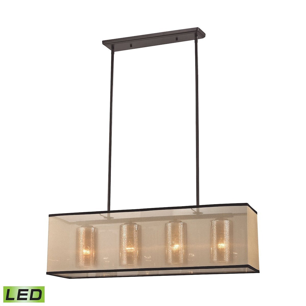 Diffusion 4 Light LED Chandelier In Oil Rubbed Bronze Ceiling Elk Lighting 