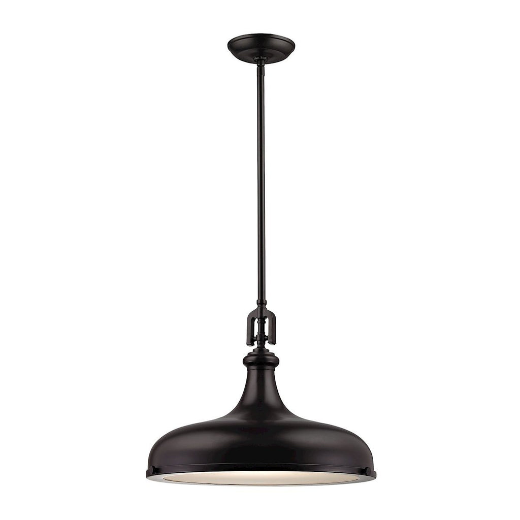 Rutherford 1 Light Pendant In Oil Rubbed Bronze Ceiling Elk Lighting 