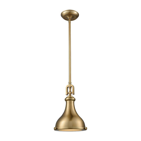Rutherford Pendant In Satin Brass With Frosted Glass Diffuser Ceiling Elk Lighting 