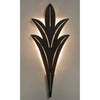 Palm Fronds 1-Light Sconce in Bronze Rust with Laser Cut Aluminum Wall Elk Lighting 