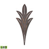 Palm Fronds 1-Light Sconce in Bronze Rust with Laser Cut Aluminum Wall Elk Lighting 