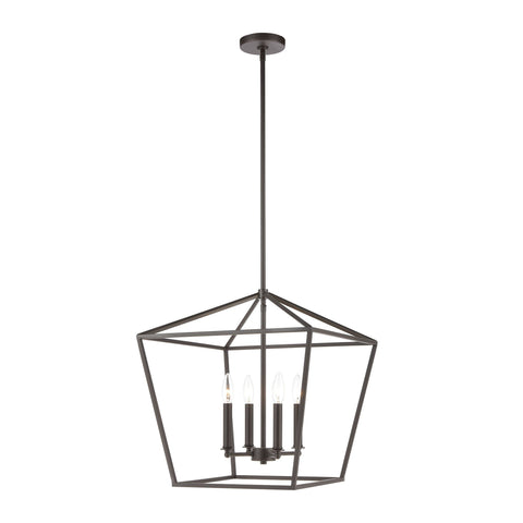 Fairfax 4-Light Pendant in Oil Rubbed Bronze Ceiling Elk Lighting 