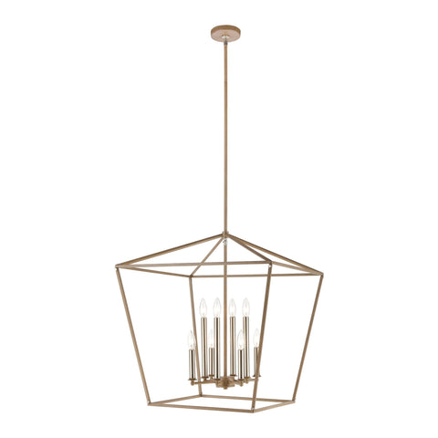 Fairfax 8-Light Pendant in Light Wood Ceiling Elk Lighting 