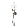 Stix 38"h Outdoor Wall Sconce in Bronze Rust with Seedy Glass Wall Elk Lighting 