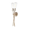 Stix 2-Light Sconce in Light Wood with Seedy Glass Wall Elk Lighting 