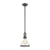 Rutherford 1-Light Mini Pendant in Oil Rubbed Bronze with Seedy Glass