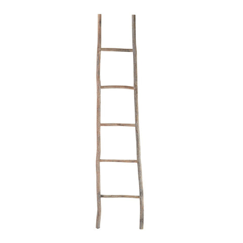Wood White Washed Ladder - Large Accessories Dimond Home 