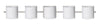 Pogo 5-Light Bath Fixture (Finish and Shade Choices) Wall Besa Lighting Satin Nickel White/Inner Silver 5W LED G9
