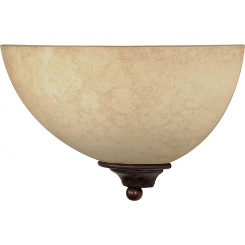Tapas 1 Light 12" Sconce with Tuscan Suede Glass Wall Nuvo Lighting 