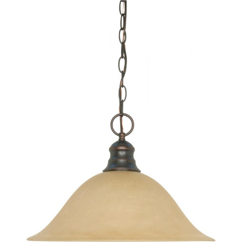 16" Pendant with Champagne Linen Washed Glass Ceiling Nuvo Lighting 