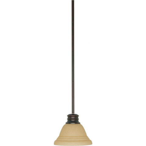 Empire 7" Mini Pendant with Champagne Linen Washed Glass Ceiling Nuvo Lighting 