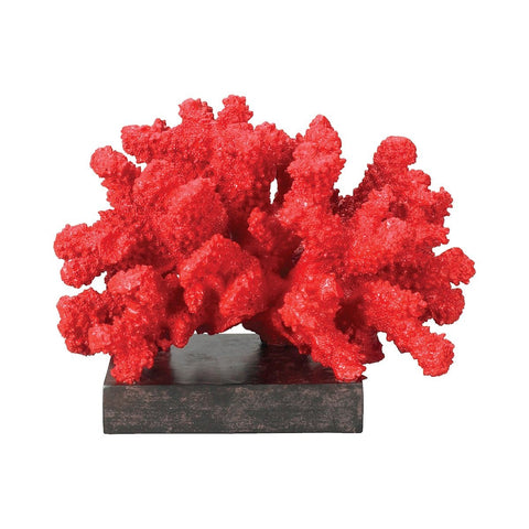 Fire Island Decorative Coral Statue In Red ACCESSORIES Sterling 