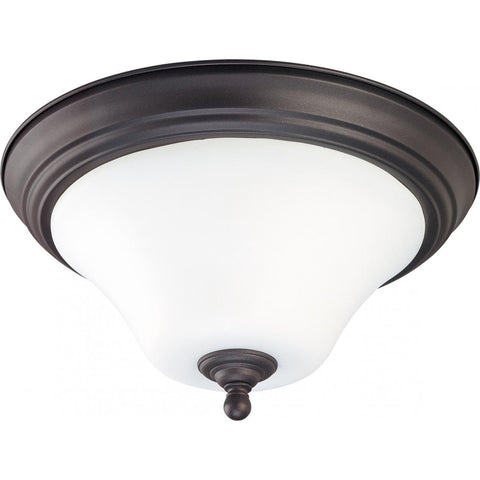 Dupont 1 light 11" Flush Mount with Satin White Glass Ceiling Nuvo Lighting 
