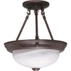 Bronze Semi-Flush Fixture - 3 Size Options Ceiling Nuvo Lighting 11" (2 Bulbs) 