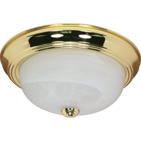 Polished Brass Flush Mount - 3 Size Options Ceiling Nuvo Lighting 11" (2 Bulbs) 