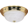 Polished Brass Flush Mount - 3 Size Options Ceiling Nuvo Lighting 15" (3 Bulbs) 