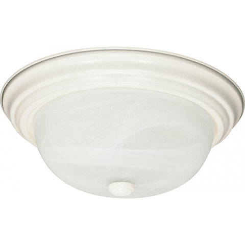 Textured White Flush Mount - 3 Size Options Ceiling Nuvo Lighting 11" (2 Bulbs) 