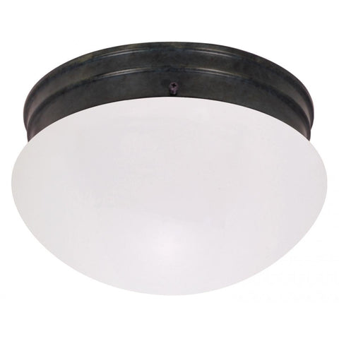 10" Mushroom Mahogany Bronze Frosted Glass Incandescent Ceiling Nuvo Lighting Frosted 