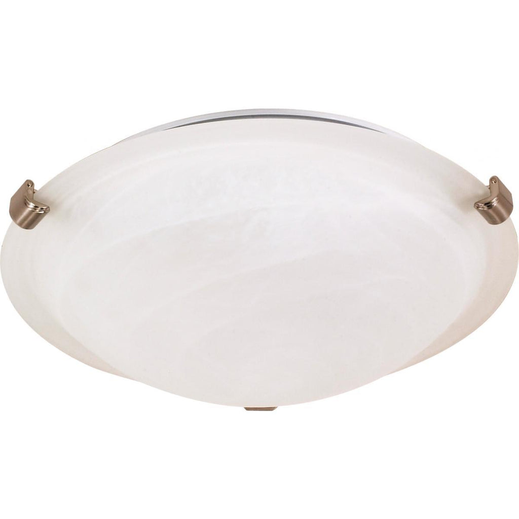 Tri-Clip 12" Flush Mount with Alabaster Glass Ceiling Nuvo Lighting Alabaster 