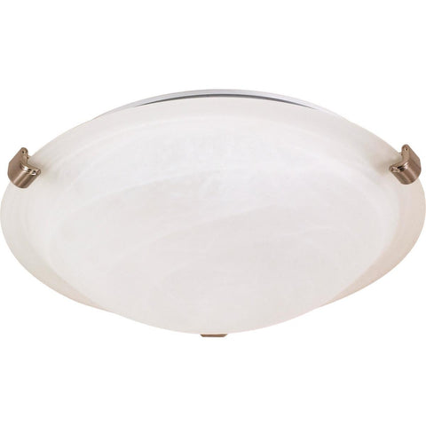 Tri-Clip 12" Flush Mount with Alabaster Glass Ceiling Nuvo Lighting Alabaster 