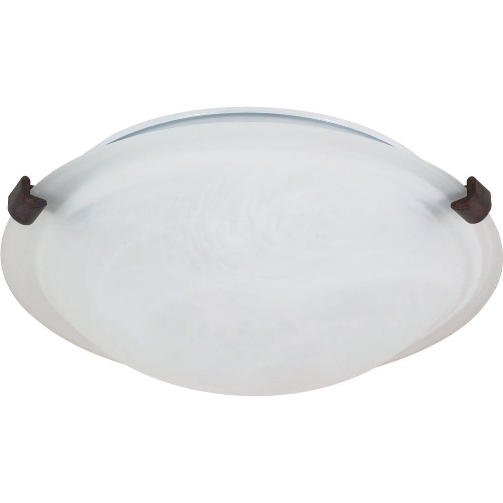 12" Flush Mount Tri-Clip with Alabaster Glass Ceiling Nuvo Lighting 