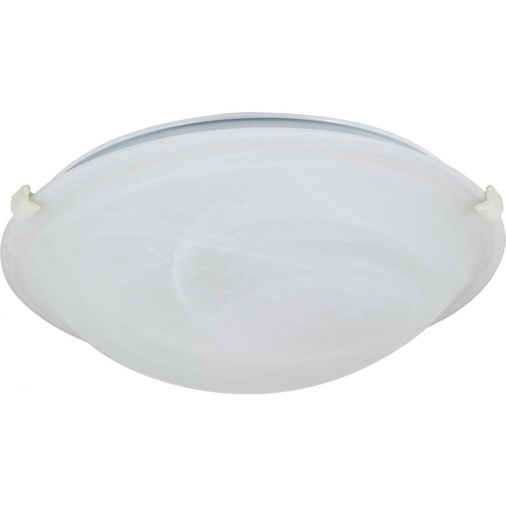 12" Flush Mount Tri-Clip with Alabaster Glass Ceiling Nuvo Lighting 