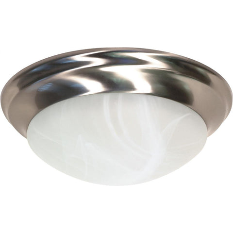 Brushed Nickel Transitional Flush Mount Twist & Lock - 3 Size Options Ceiling Nuvo Lighting 14" (2 Bulbs) 