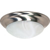 Brushed Nickel Transitional Flush Mount Twist & Lock - 3 Size Options Ceiling Nuvo Lighting 17" (3 Bulbs) 