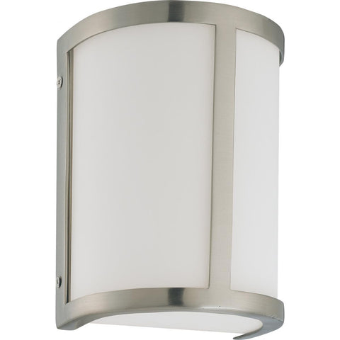 Odeon 1 Light Wall Sconce with Satin White Glass Ceiling Nuvo Lighting 