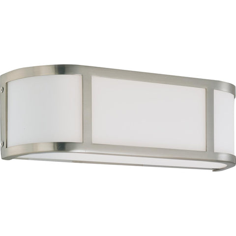 Odeon 2 Light Wall Sconce with Satin White Glass Wall Nuvo Lighting 