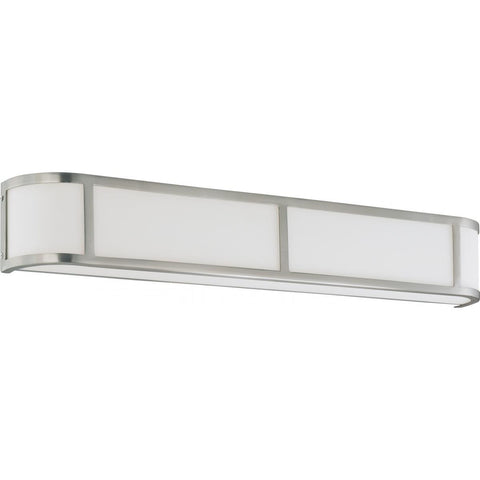 Odeon 4 Light Wall Sconce with Satin White Glass Wall Nuvo Lighting 
