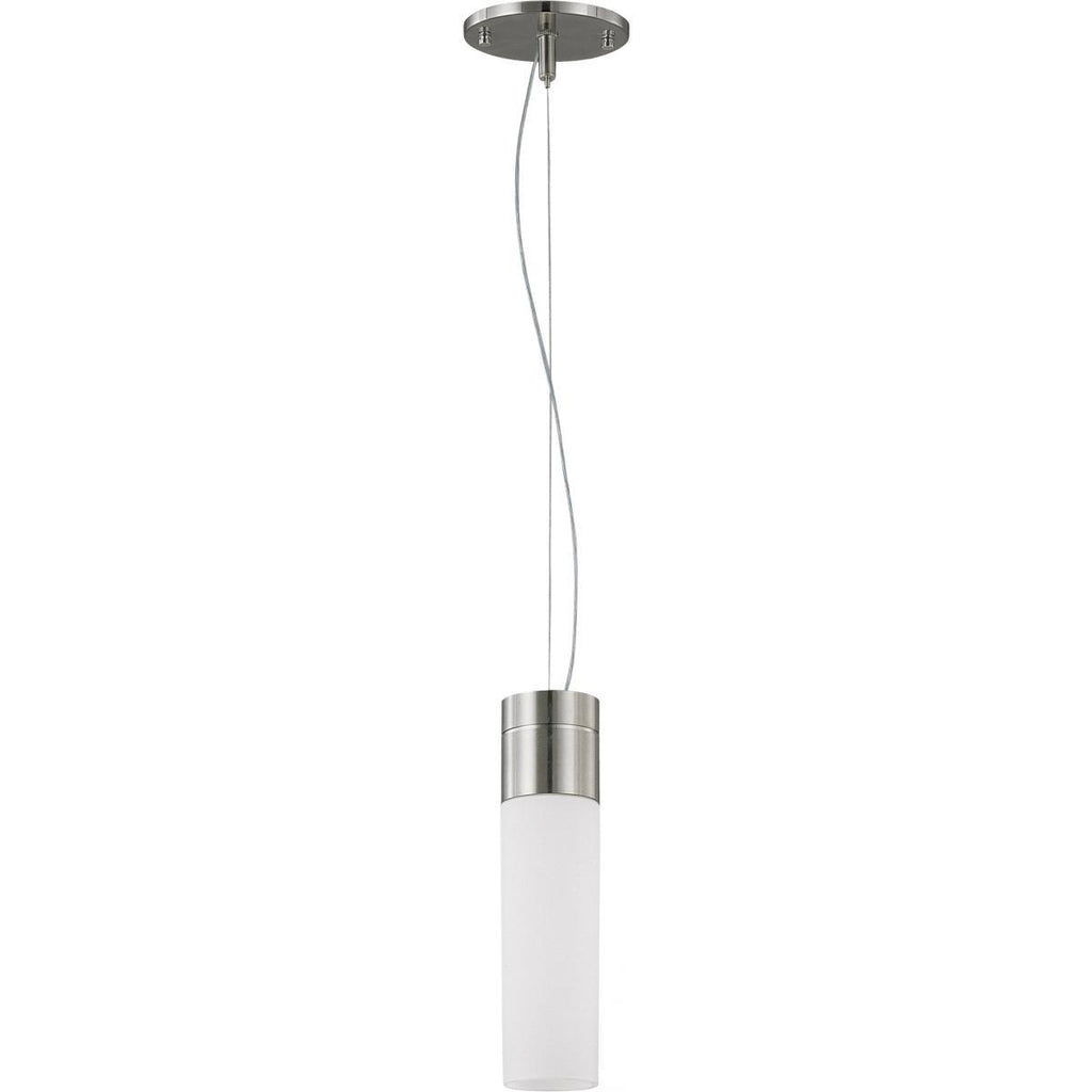 Link Tube Pendant with White Glass Ceiling Nuvo Lighting 