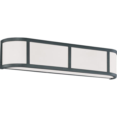 Odeon 3 Light Wall Sconce with Satin White Glass Wall Nuvo Lighting 