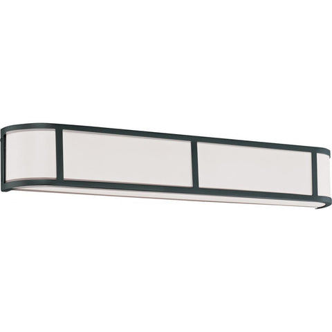 Odeon 4 Light Wall Sconce with Satin White Glass Wall Nuvo Lighting 