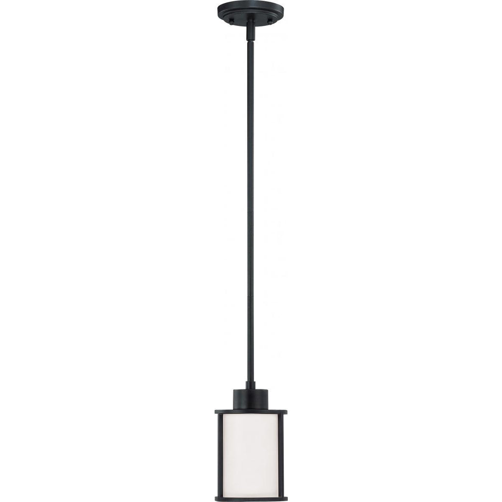 Odeon Mini Pendant with Satin White Glass Ceiling Nuvo Lighting 