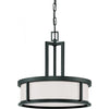 Odeon 4 Light Pendant with Satin White Glass Ceiling Nuvo Lighting 