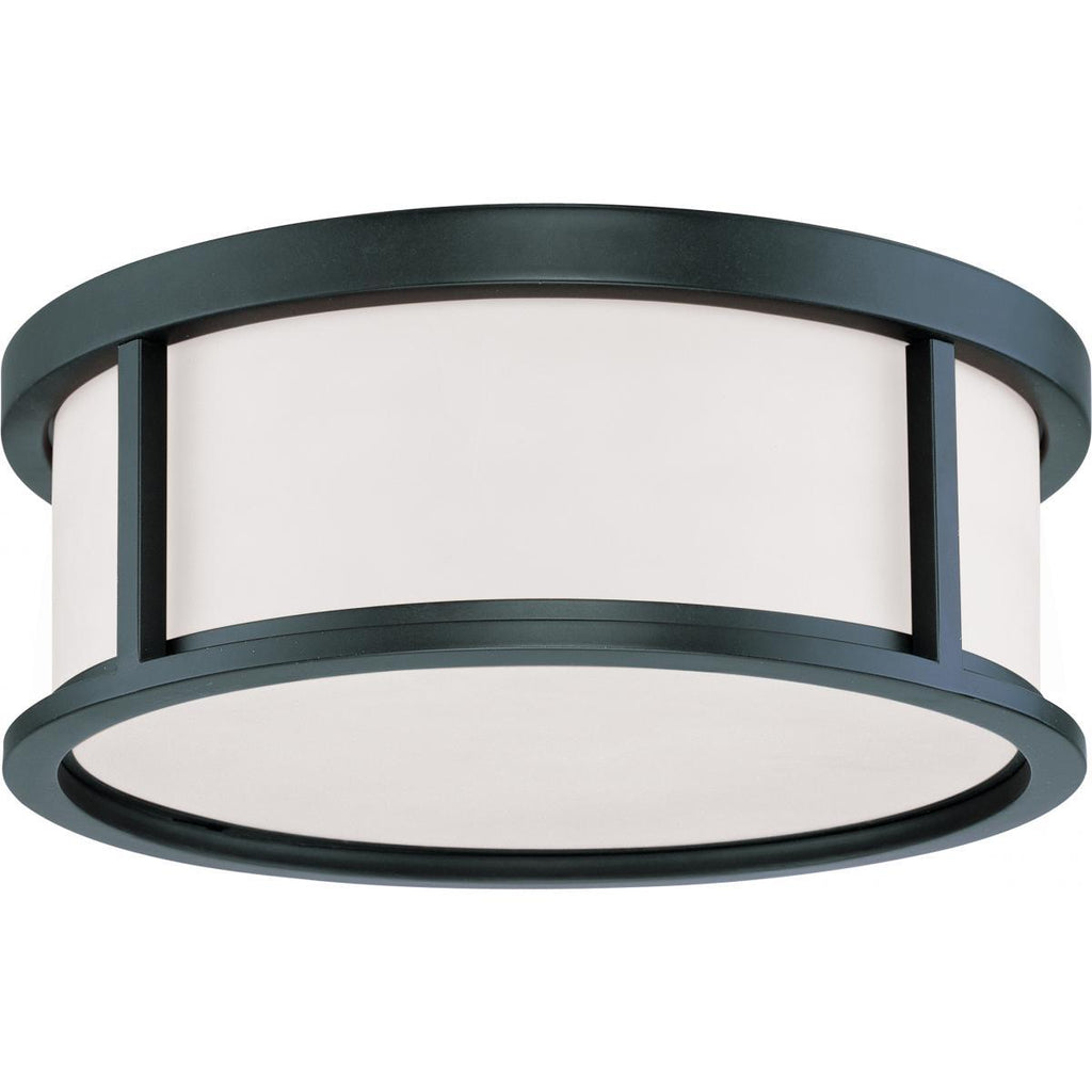 Odeon 3 Light 15" Flush Dome with Satin White Glass Ceiling Nuvo Lighting 