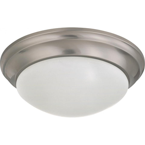2 Light 14" Flush Mount Twist & Lock with Frosted White Glass Ceiling Nuvo Lighting 
