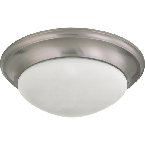 3 Light 17" Flush Mount Twist & Lock with Frosted White Glass Ceiling Nuvo Lighting 