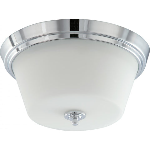 Bento 2 Light Flush Fixture with Satin White Glass Ceiling Nuvo Lighting 
