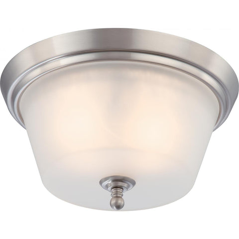 Surrey 2 Light Flush Dome Fixture with Frosted Glass Ceiling Nuvo Lighting 
