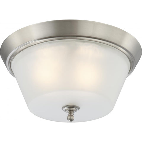 Surrey 3 Light Flush Dome Fixture with Frosted Glass Ceiling Nuvo Lighting 