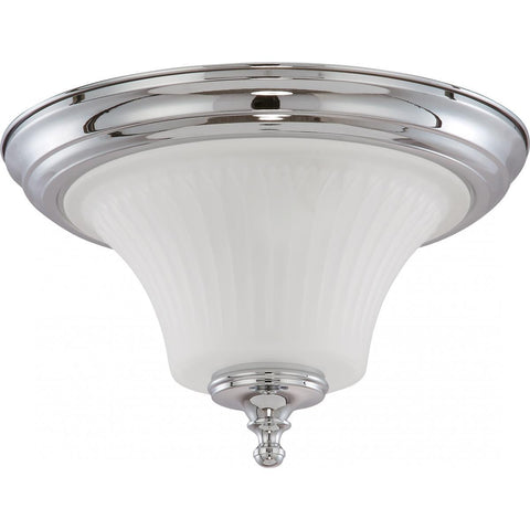 Teller 2 Light Flush Dome Fixture with Frosted Etched Glass Ceiling Nuvo Lighting 