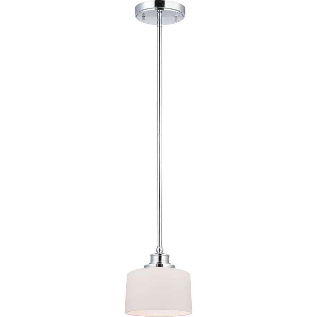 Soho Mini Pendant with Satin White Glass Ceiling Nuvo Lighting 