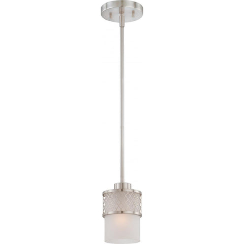 Fusion Mini Pendant with Frosted Glass Ceiling Nuvo Lighting 