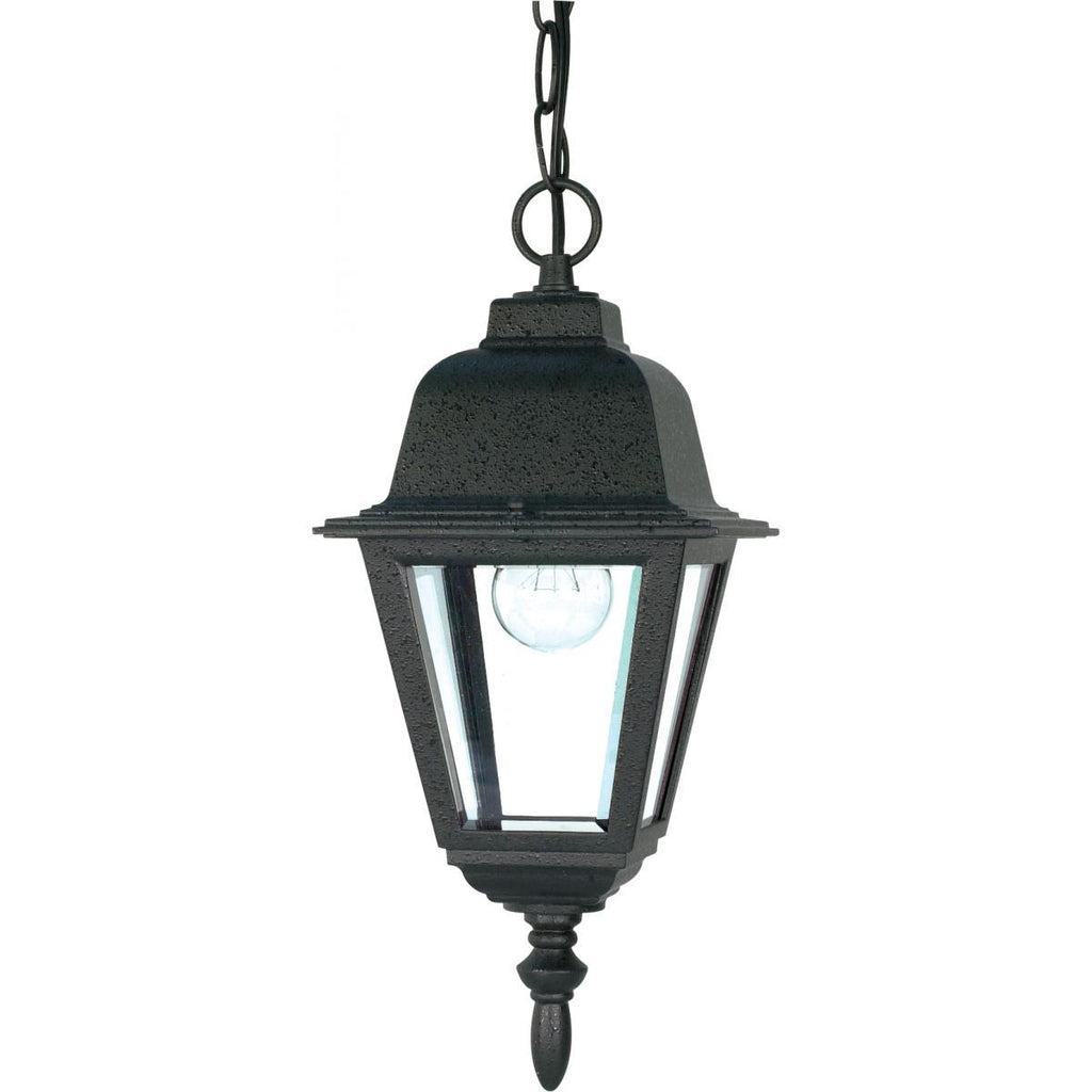 Briton 10" Hanging Lantern with Clear Glass Outdoor Nuvo Lighting 