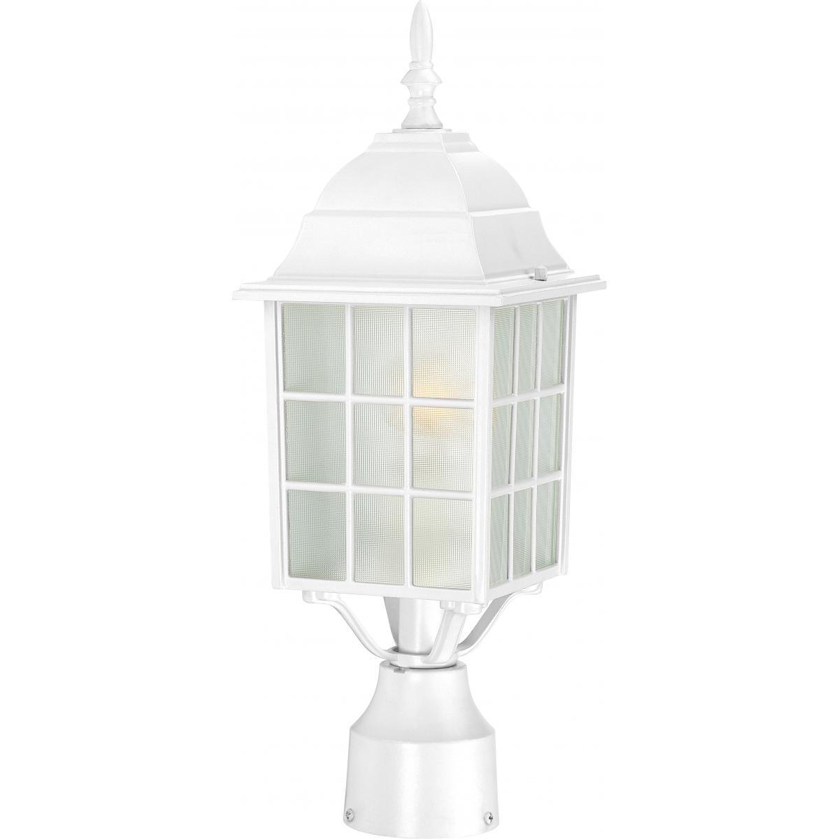 Adams 17" Outdoor Post with Frosted Glass Outdoor Nuvo Lighting 