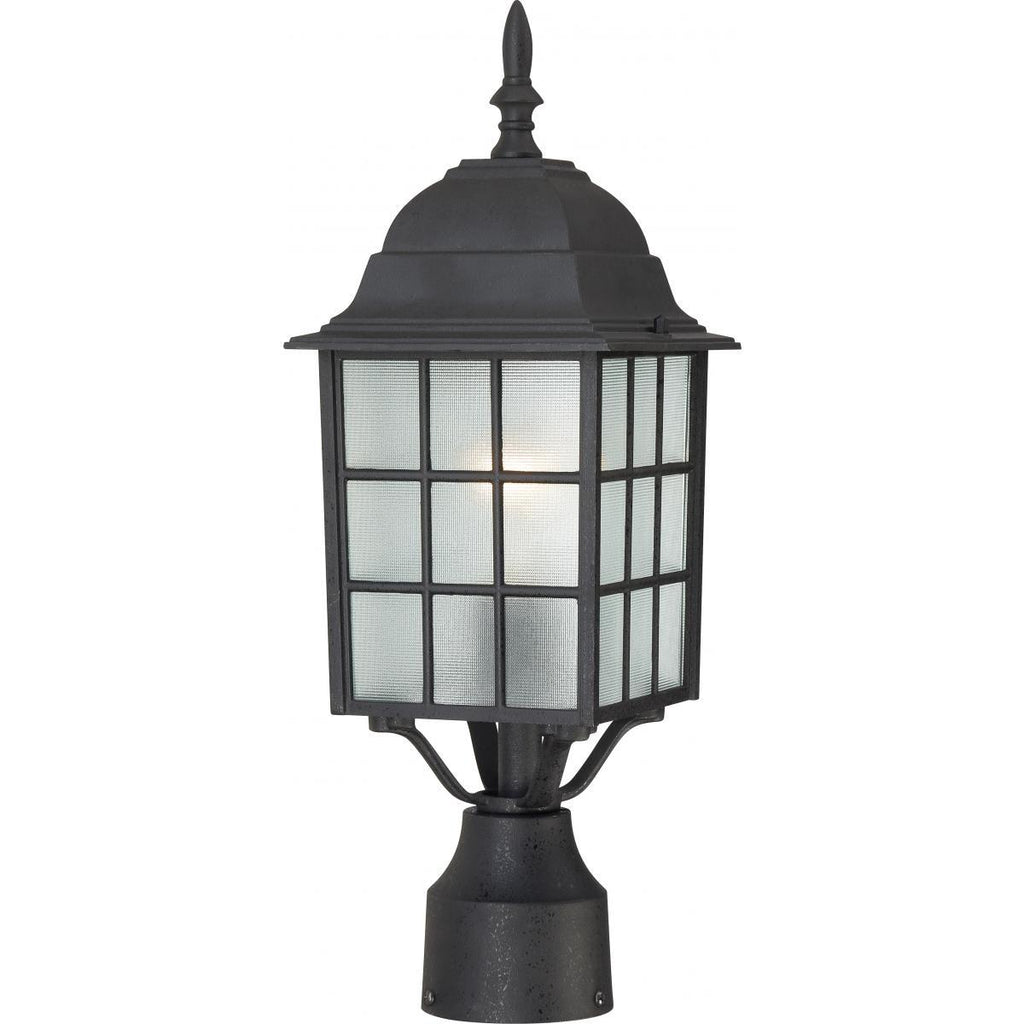 Adams 17" Outdoor Post with Frosted Glass Outdoor Nuvo Lighting 