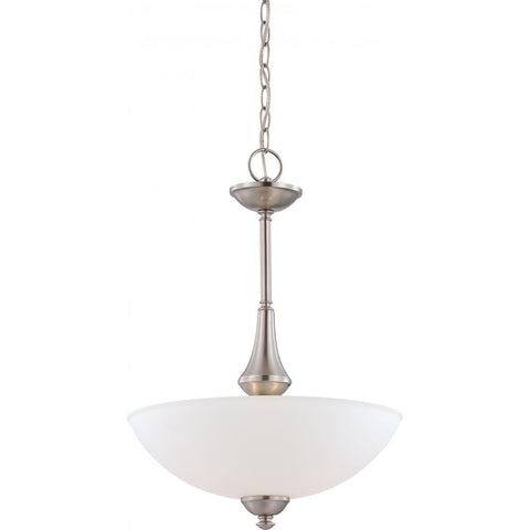 Patton 3 Light Pendant with Frosted Glass Ceiling Nuvo Lighting 